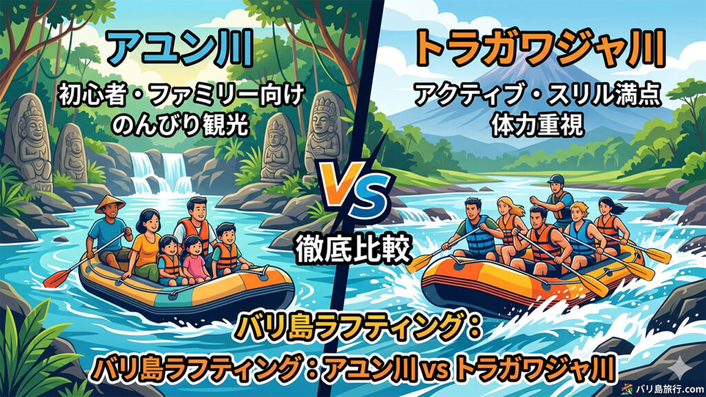 バリ島ラフティングの比較