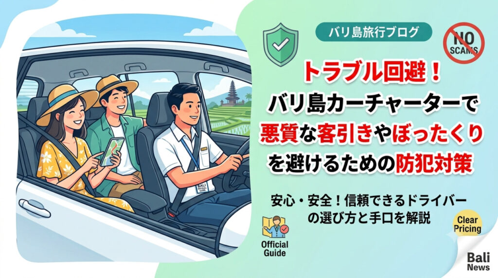バリ島カーチャーターでトラブルを避ける方法
