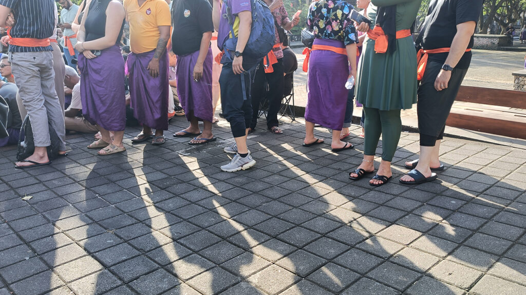 サロン着用