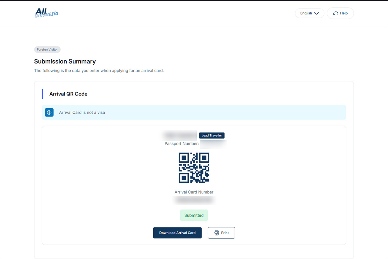 QRコードの表示並びにVOAダウンロード