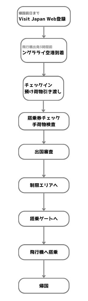 帰国手順フロー