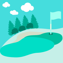 ゴルフ場のイメージ図